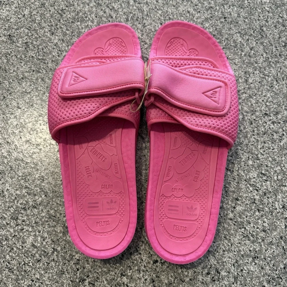 Adidas Boost Slides Mens 13 Humanrace HU Pharrell Williams Solar Pink FV7289